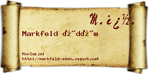 Markfeld Ádám névjegykártya